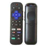 Télécommandes personnalisées pour ROKU 22 touches, vente en gros, protection contre l'inversion de polarité + revêtement doux au toucher