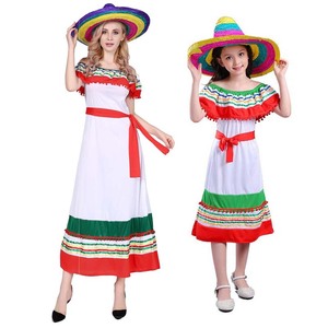 2023 moda Cinco De Mayo bambini ragazza messicana costumi tradizionali con MTCS-004 cappello - Product Image 3