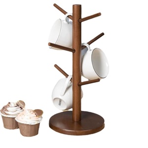 Support à tasses en bois en forme de branche, égouttoir de bureau, organisateur de rangement suspendu pour usage domestique - Product Image 4