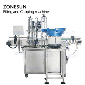 ZONESUN ZS-AFC1 Double Tête Magnétique Pompe Compte-gouttes Bouteille Rotatif Machine de Capsulage Remplissante Liquide Ligne - Product Image 6
