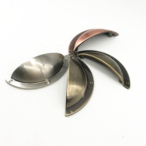 <strong>HANDLE</strong> and KNOB CX241 Furniture Drawer <strong>Copper</strong> and Antique Bronze Bin Shell Style Cabinet Interior Furniture Cup Pull <strong>Handle</strong> - Product Image 4