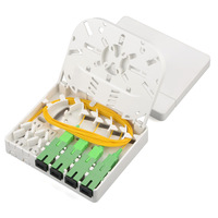 Placa de Conexión de Fibra Óptica FP-4A - Caja Terminal FTTH Simplex SC de Montaje en Pared para Interiores para Conexiones de Red