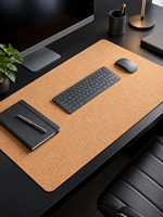 Tapis de bureau en liège en gros, tapis de table naturel antidérapant et imperméable pour fournitures de bureau