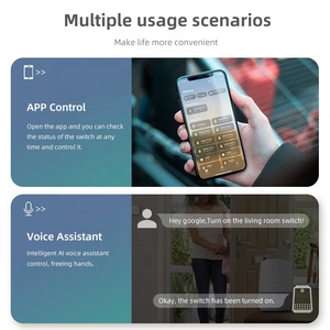 Interruptor inteligente con WiFi Matter, interruptor <span class=keywords><strong>de</strong></span> luz estándar <span class=keywords><strong>de</strong></span> la UE, funciona con <span class=keywords><strong>Apple</strong></span> Home, Google <span class=keywords><strong>Alexa</strong></span>, 3 bandas, 10A, máx., 240V, cristal, 86 Uds. - Product Image 4