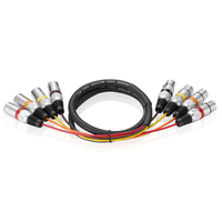 Bochara 4CH Canal XLR Câble Serpent Mâle à Femelle OFC Audio Feuille Blindé pour la Diffusion Enregistrement