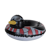 Waterhan FPF071 Luge gonflable robuste pliable de 100 cm en cuir de canard noir, fabriquée au Guangdong pour adultes