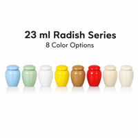 Mini Urna Conmemorativa de Cerámica para Mascotas, Tarro de Recuerdo de 23ml, Serie Radish, Sellado Seguro, Esmaltado, Moderno, Personalizable, Contenedor para Cenizas de Cremación