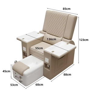 Sillón de Pedicura Eléctrico de Lujo al Por Mayor, Reclinable y Totalmente Automático con Masaje para Spa de Pies, Manicura y Lavamanos - Product Image 6