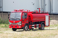 Camion de pompiers Dongfeng D6 4x2 Diesel à réservoir rond, véhicule de secours d'urgence pour la lutte contre les incendies et le nettoyage routier