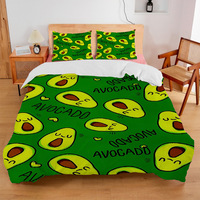 Parure de lit à motif avocat en promotion – Housse de couette confortable, épaisse et douce avec taies d'oreiller