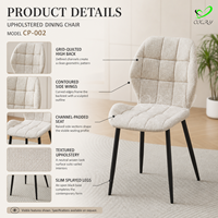 Ensemble de 6 chaises élégantes et confortables de style moderne, meubles de maison haut de gamme, chaises de salle à manger légères, OKAY Luxury Cheap