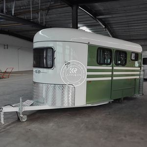 Remorque porte-chevaux ZZKNOWN, modèle standard, galvanisée à chaud, en aluminium, à 3 angles de chargement, capacité de 3800 kg, usage intensif - Product Image 6