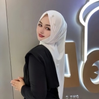 Hijab instantané en mousseline avec nœud, strass et pompon, bordure perlée, pour femmes musulmanes, style modeste islamique