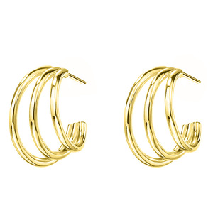 Orecchini a Linea Stratificata Minimalisti per Donne, Gioielli Geometrici per Uso Quotidiano - Product Image 5