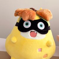 Nouveau masque pour les yeux en polyester noir de style dessin animé en forme d'œuf avec couverture anti-lumière pour dormir - Design amusant en forme d'œuf