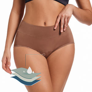 Ropa Interior Menstrual Ecológica de 3 Capas a Prueba de Fugas para Mujeres Adolescentes, Bragas Fisiológicas Lavables sin Costuras, <span class=keywords><strong>Tangas</strong></span> para el Periodo - Product Image 3