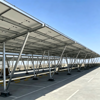 Solutions solaires pour parkings commerciaux, structure imperméable, conception personnalisée, système d'installation photovoltaïque BIPV pour abri de voiture solaire