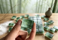 Ensemble de Mahjong Américain Moderne Vert Enchanté 160 Tuiles Palette Botanique Verte Fantaisie Jeu en Acrylique Premium Écologique