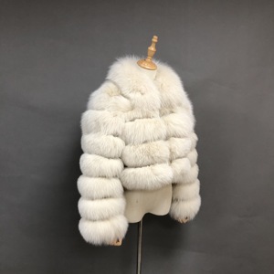 Manteau de fourrure pour femmes personnalisé 100 réel luxe manteaux de fourrure moelleux pour les filles hiver chaud renard recadrée vendeur de manteau de fourrure - Product Image 2