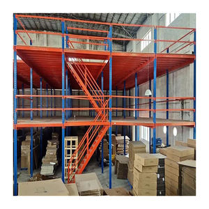 Rak Mezzanine Baja Tugas Berat Kustom Platform Penyimpanan Gudang Industri Kepadatan Tinggi 2 Lapisan Perlindungan Korosi 5 Tahun - Product Image 6