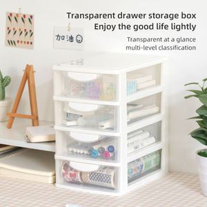 Unité de rangement en plastique <span class=keywords><strong>Iris</strong></span> <span class=keywords><strong>Ohyama</strong></span> avec roulettes, 10 tiroirs peu profonds, poignées faciles à tirer, multifonction, format A4 A5, pour bureau, maison, école - Product Image 2