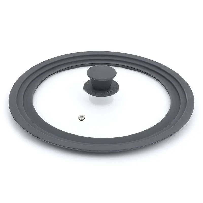 Практичный силиконовый обод закаленное стекло крышка кастрюли универсальная силиконовая стеклянная крышка кастрюли