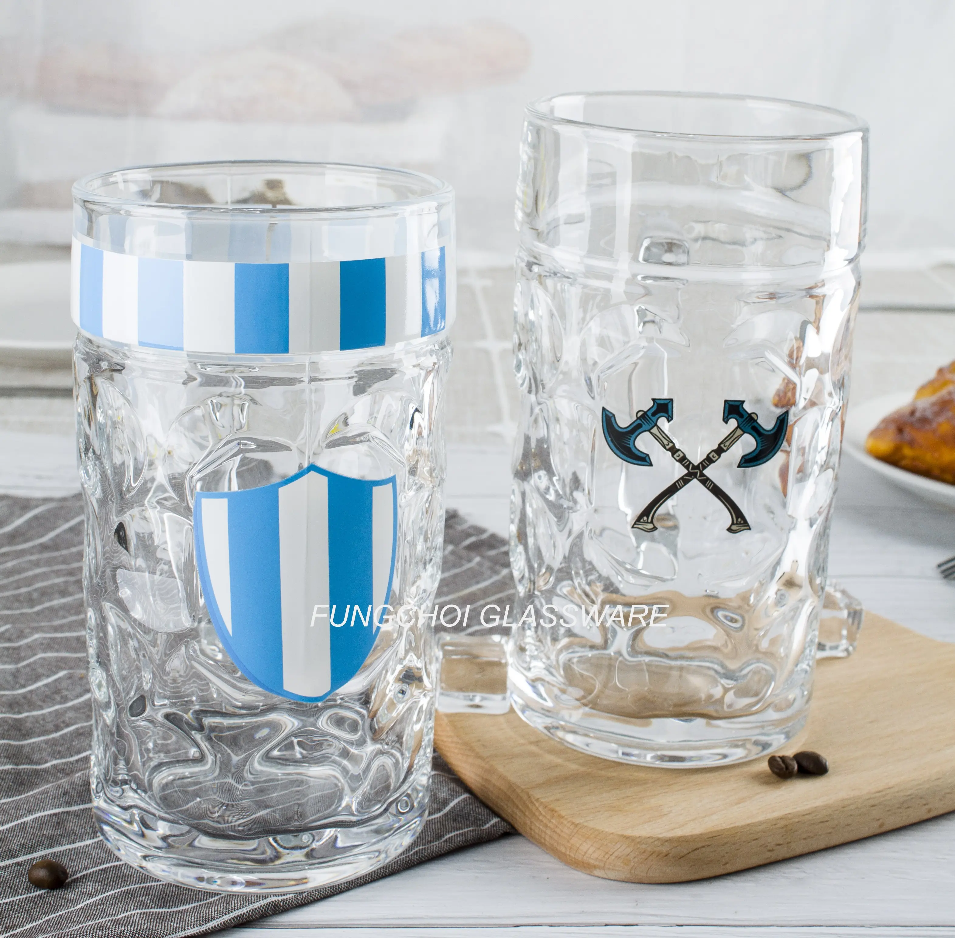 1 литр стеклянная Пивная Кружка высокого качества питьевые стаканы пивные стекла Пользовательский логотип