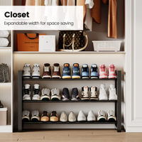 Range-chaussures extensible à 3 niveaux en fer, organisateur de chaussures réglable sur pied, pour salon, couloir, entrée, moderne, robuste, gain de place