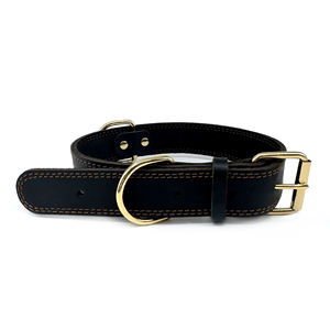 Echtes Leder Hundehalsband Langlebig Komfortabel Verstellbar Klassischer Stil - Product Image 4
