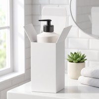 Boîte d'emballage cosmétique personnalisée en carton blanc recyclable pour rouge à lèvres, flacon pompe, pot de crème, coffret cadeau de soins de la peau avec gaufrage