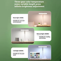 Lámpara de Escritorio Moderna Recargable con 3 Colores de Luz Atenuable, Portaplumas y LED para Cuidado de la Vista, Plegable
