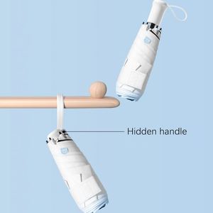 Nouveau parapluie miniature anti-UV à cinq plis avec poignée dissimulée et logo personnalisé - Product Image 2