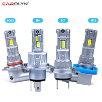 Ampoules de phares LED H7 super lumineuses, compatibles Canbus, sans erreur, format mini, installation facile.