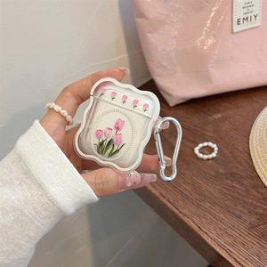 Étui d'écouteurs transparent à motif ondulé 3D mignon de luxe <span class=keywords><strong>2022</strong></span> avec Bracelet porte-clés housse d'écouteurs pour Airpod 1 <span class=keywords><strong>2</strong></span> pour <span class=keywords><strong>Airpods</strong></span> 3 Pro2 - Product Image 4