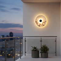 Lampes murales rondes en marbre, style minimaliste, décoratives, nordiques, pour hôtel, luxe, modernes, intérieures