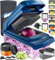 Nouveauté : Hachoir à légumes multifonctionnel 16 en 1, sans BPA, outils de cuisine, coupe-oignons, trancheuse à pommes de terre, fruits et légumes