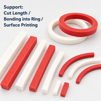 Bande de mousse en silicone carrée sur mesure, joint d'étanchéité en caoutchouc éponge à cellules fermées haute température pour porte de four, fenêtre, isolation industrielle