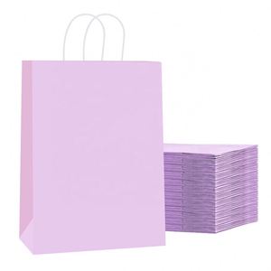 Sacs cadeaux en papier assortis 6,3*3,1*8,7 po pour fêtes, mariages, baby showers, petits anniversaires, sacs à collation arc-en-ciel - Product Image 1
