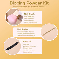 Kit de poudre à tremper Hanyi 14 pièces, 4 couleurs, 1 oz avec 5 liquides, outils, séchage à l'air, sans lampe, kit de tremper personnalisé en usine OEM