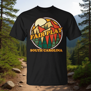 T-shirt souvenir de randonnée en montagne Fair Play South Carolina - Product Image 3