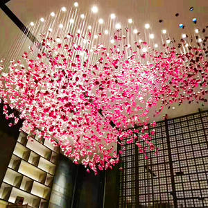 Illuminazione personalizzata Modern Fashion Art Glass Flower Type <span class=keywords><strong>lampadario</strong></span> decorativo di grandi dimensioni per la <span class=keywords><strong>sala</strong></span> banchetti del Club dell'hotel - Product Image 1