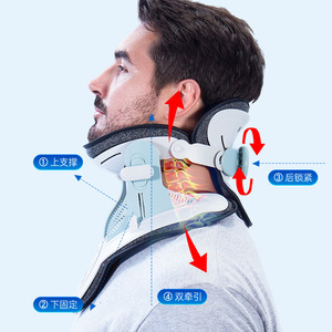 Adjustable Neck Stabilizer Airless Cervical Traction Device For Home Use With Dual Traction And Support System - Product Image 1