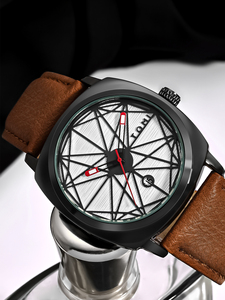 Relojes <span class=keywords><strong>de</strong></span> Pulsera <span class=keywords><strong>de</strong></span> Cuarzo TOMI T112 <span class=keywords><strong>de</strong></span> Alta Calidad para Hombre, con Correa <span class=keywords><strong>de</strong></span> Cuero, Compra al por Mayor, Relojes con Calendario para Hombre - Product Image 1