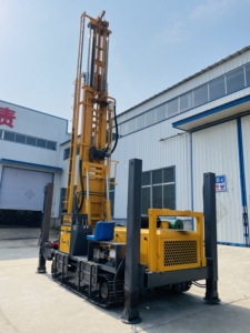 खनन मशीनरी और मिट्टी ड्रिलिंग के लिए एयर कंप्रेसर के साथ संचालित 600 मीटर गहरे पानी की ड्रिलिंग रिग डीजल - Product Image 5