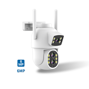 3Lens 3 ekran 10X Zoom AI PTZ HD ağ Dome güvenlik kamerası 6MP su geçirmez gece görüş güvenlik 4G SIM kart