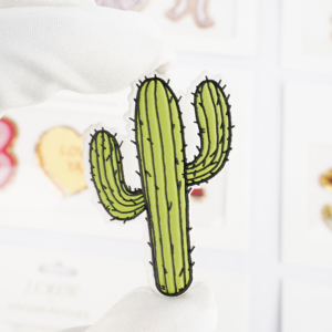 Patch en cuir teint à motifs <span class=keywords><strong>de</strong></span> dessins animés mignons, cactus, fleurs et animaux, pour décoration intérieure, accessoire <span class=keywords><strong>de</strong></span> mode, marque Guohong, motif nature morte - Product Image 2