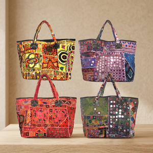 Vintage Tribal Banjara Bolso Bordado Banjara Tote Bolsas - Product Image 3