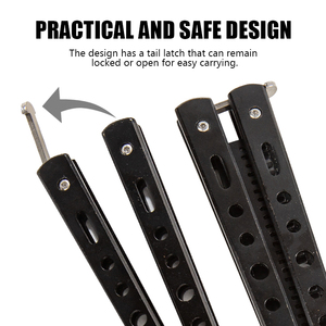 Herramienta de peluquero con logotipo personalizado, práctica de peinado, peine de bolsillo, cuchillo de mariposa, peine de entrenamiento, peine plegable Balisong, cuchillo para hombres - Product Image 2