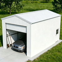 SKYLINE Garage extérieur moderne en conteneur détachable avec porte à volet roulant, abri de voiture modulaire préfabriqué pour le stockage et le stationnement