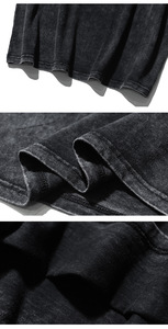 T-shirt épais personnalisé pour homme, style industriel, imprimé en relief, surdimensionné, vintage, effet vieilli - Product Image 2